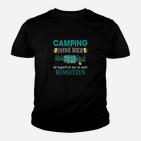 Lustiges Camping Kinder Tshirt für Herren, Camping ohne Bier - Design
