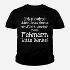 Lustiges Fehmarn Insel Entführungs-Kinder Tshirt Schwarz, Urlaub Humor Tee