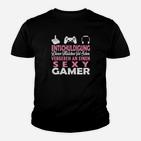 Lustiges Gaming-Kinder Tshirt Sexy Gamer Witwe Vergeben, Schwarz