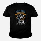 Lustiges Hunde-Kinder Tshirt Mein Hund hat Angst! Kind an Leine, Schwarz