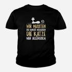 Lustiges Katzen-Motiv Kinder Tshirt: Kinder weg wegen Katzenallergie