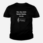 Lustiges Musiknoten Kinder Tshirt für Musiker, Nicht-Lesen-Können Design