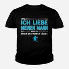 Lustiges Skifahrer Kinder Tshirt Ich liebe meinen Mann beim Skifahren