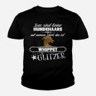 Lustiges Whippet Glitzer Hundehaar Kinder Tshirt, Spruch Design