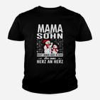 Mama und Sohn Partnerlook Kinder Tshirt, Herz an Herz Design