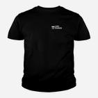 Minimalistisches Textdesign Schwarzes Kinder Tshirt für Herren, Stilvolles Tee