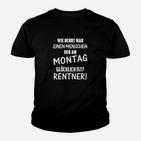 Am Montag Glücklich Rentner Kinder T-Shirt