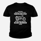 Motorrad Kinder Tshirt Spruch, Biker Spirit Tankfüllung Klar Denken Tee
