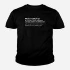 Motorradfahrer Spruch Kinder Tshirt Schwarz, Lustiges Biker Tee