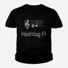 Musikalisches Hashtag Fis Kinder Tshirt, Ideal für Musikfans