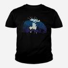 Mystische Wölfe bei Mondschein Grafik-Kinder Tshirt, Mondlicht Wolf Design