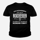 Nordhessen Slogan Kinder Tshirt, Humorvolles Design in Schwarz