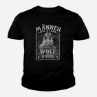 Odin-Wolf Motiv Herren Kinder Tshirt, Stählerner Spruch Tee