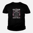 Oktober Geburtstagsfrau Kinder Tshirt mit Lustigem Spruch