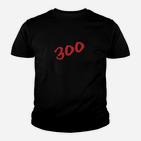 Optimierter Produkttitel: Schwarzes 300 Nummern Kinder Tshirt in Rot, Klassisches Design