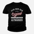 Original Altmarker Kinder Tshirt, Stolz-Botschaft Design - Schwarz