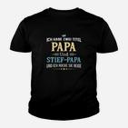 Papa und Stiefpapa Rocken Themen-Kinder Tshirt, Zwei Titel Design in Schwarz
