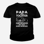 Papa und Tochter Herz Kinder Tshirt, Schwarzes Matching Tee