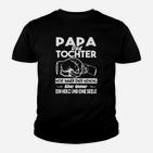 Papa und Tochter Herz und Seele Schwarzes Kinder Tshirt, Familien-Liebe Design