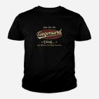 Personalisiertes Siegmund Kinder Tshirt – Einzigartiges Siegmund Ding-Design