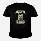 Persönlicher Stalker Hund Schwarzes Kinder Tshirt, Lustig für Haustierfreunde