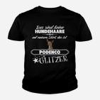 Podenco Glitzer Kinder Tshirt, Lustiges Hundespruch Tee