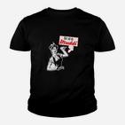 Retro Comic Kinder Tshirt Schwarz, Wo ist die Imbude? Vintage Spruch Tee