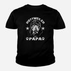 Rottweiler Papa Herren Kinder Tshirt Schwarz, Lustiges Hunde Motiv Kinder Tshirt