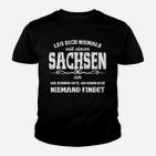 Sachsen Statement Kinder Tshirt - Humorvolle Warnung, Schwarz