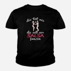 Salsa Tanz Liebhaber Kinder Tshirt, Schwarzes Tee mit Spruch