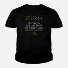 Schwarz-Goldenes 'Sturm' Fan-Kinder Tshirt 1909, Vereinstrikot Design