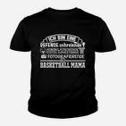 Schwarzes Damen Kinder Tshirt: Basketball Mama Spruch, Motiv für Sportfans