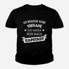 Schwarzes Kinder Tshirt Keine Therapie, nur Kapstadt, Reise-Motiv Kinder Tshirt