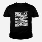 Schwarzes Kinder Tshirt Mehr DAMAGE Aufdruck, Lustiges Gamer Tee