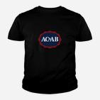 Schwarzes Kinder Tshirt mit AC&AB Logo, Klassisches Design
