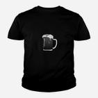 Schwarzes Kinder Tshirt mit Bierkrug-Motiv, Humorvolles Tee für Bierfans