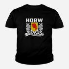 Schwarzes Kinder Tshirt mit HORW Emblem & Motto, Exklusives Design