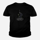 Schwarzes Kinder Tshirt mit Mond und Sternen, Inspirierendes Spruch-Design