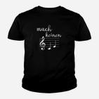 Schwarzes Kinder Tshirt mit Musikalischem Aufdruck Mach Keinen, Tee für Musikfans