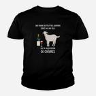 Schwarzes Kinder Tshirt mit Ziegen und Wein Spruch, Lustiges Bauernhof-Motiv