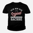 Schwarzes Kinder Tshirt Original Sachse mit Liebe gemacht, Unisex