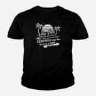 Schwarzes Kinder Tshirt Sardinien Spruch & Palmen, Urlaubsmotiv