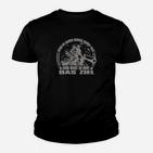 Schwarzes Motorrad Kinder Tshirt Bleib ruhig und fahre weiter, Biker Spruch Tee