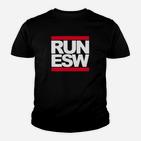 Schwarzes RUN ESW Street-Style Kinder Tshirt, Urban Fashion Tee