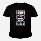 Schwarzes Thailand Reise Spruch Kinder Tshirt mit Flaggen-Design