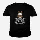 Schwarzes Totenkopf mit Krone Kinder Tshirt - Ich Tue Was Ich Will Design