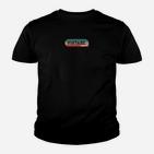 Schwarzes Vintage Aufdruck Kinder Tshirt, Retro Design Tee