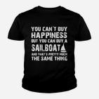 Segelboot Glück Schwarzes Kinder Tshirt für Segelboot-Liebhaber mit Spruch