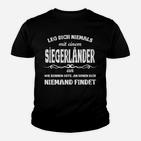 Siegerländer Spruch Kinder Tshirt, Humorvolles Design mit Lokalpatriotismus