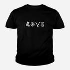 Skifahren LOVE Skifahren Liebe O Kinder T-Shirt